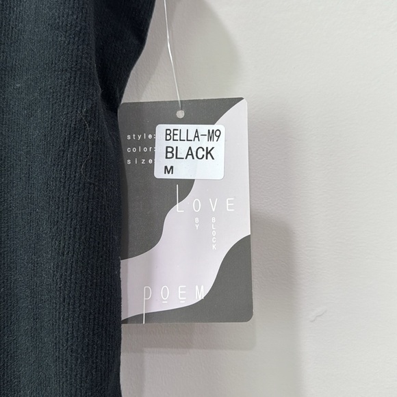 Black Ribbed Midi Dress - Picture 5 of 10